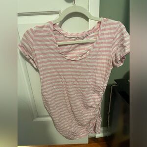 Motherhood maternity pink striped tshirt